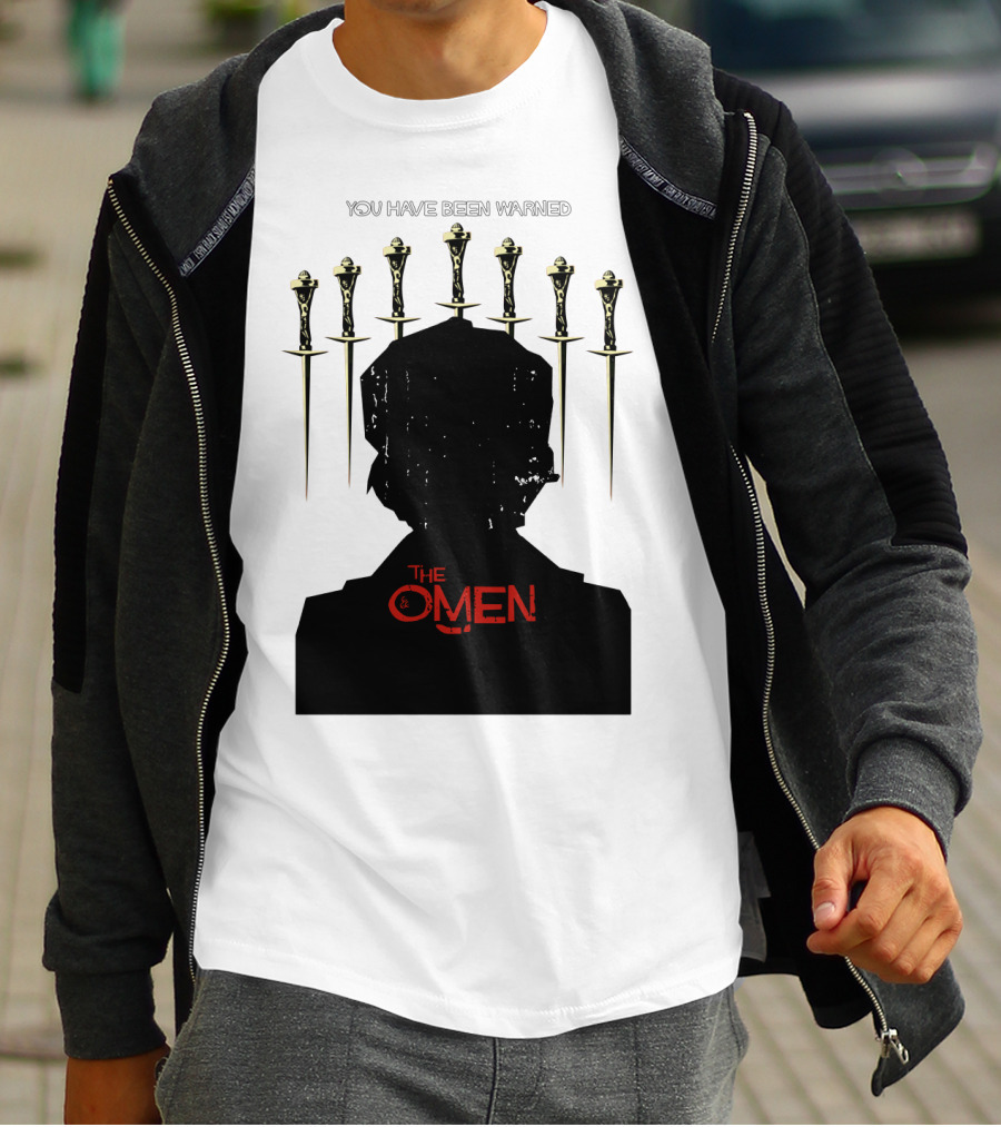 You Have Been Warned The Omen 1976 Silhouette And Daggers T-Shirt