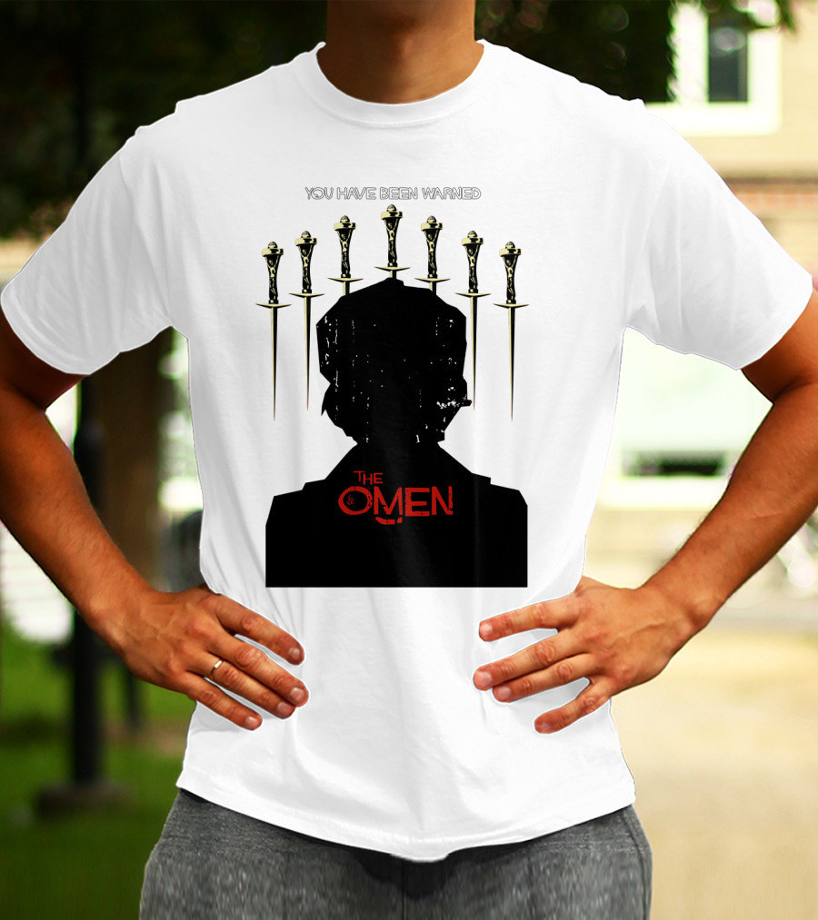 You Have Been Warned The Omen 1976 Silhouette And Daggers T-Shirt