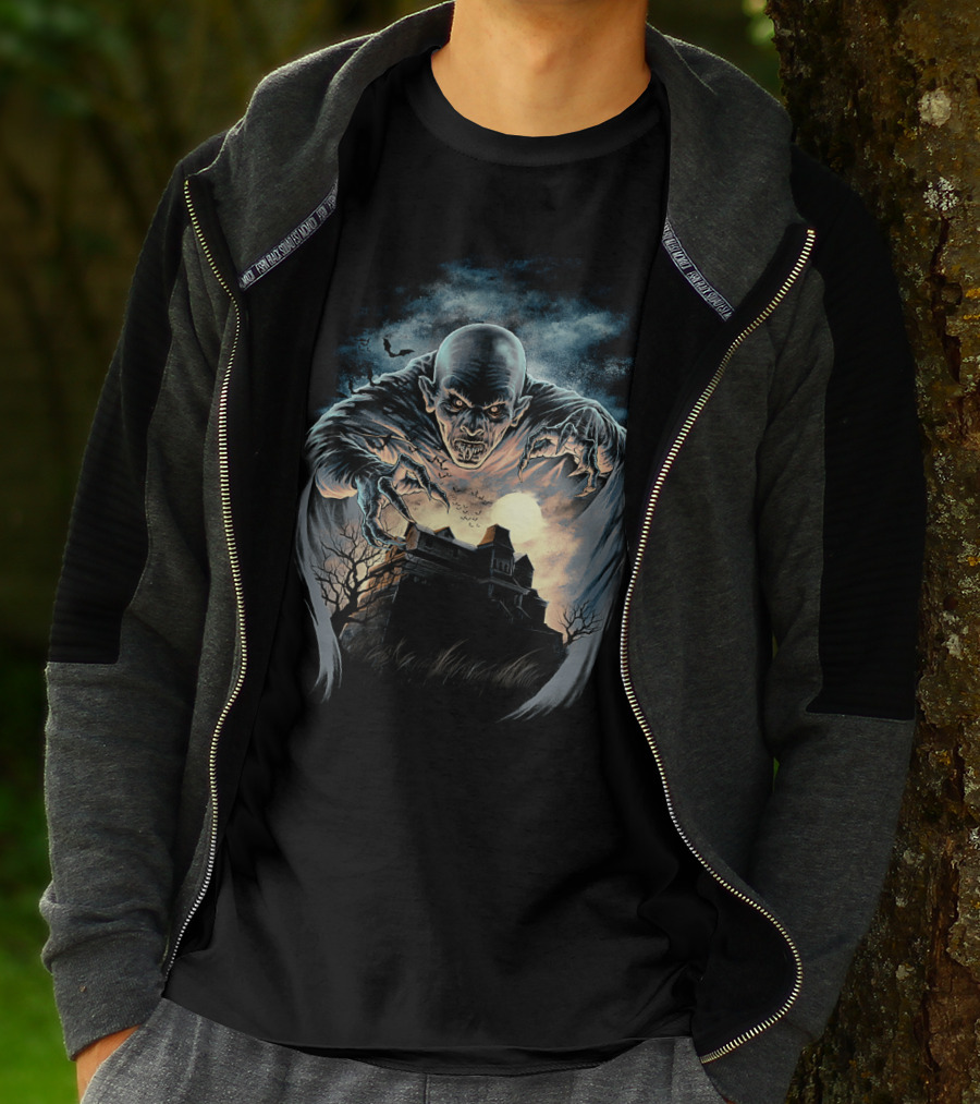 Salem's Lot 1979 Nosferatu Over Haunted Mansion T-Shirt