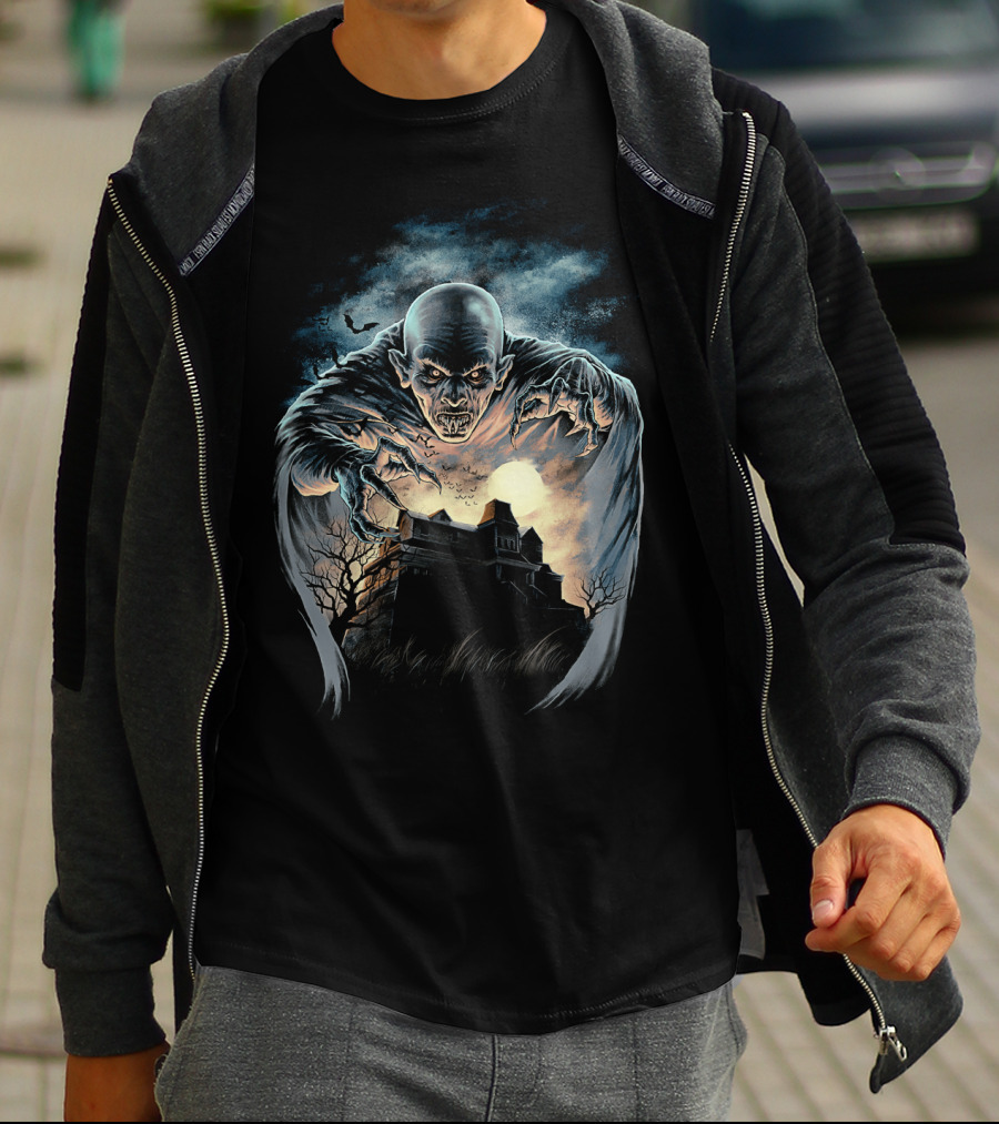 Salem's Lot 1979 Nosferatu Over Haunted Mansion T-Shirt