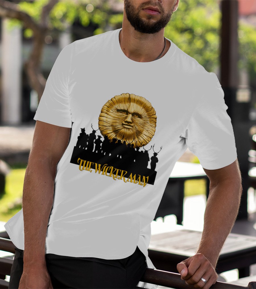 The Wicker Man Sun Face And Silhouetted Figures T-Shirt