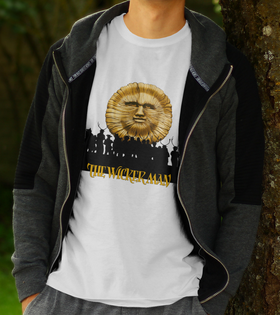 The Wicker Man Sun Face And Silhouetted Figures T-Shirt