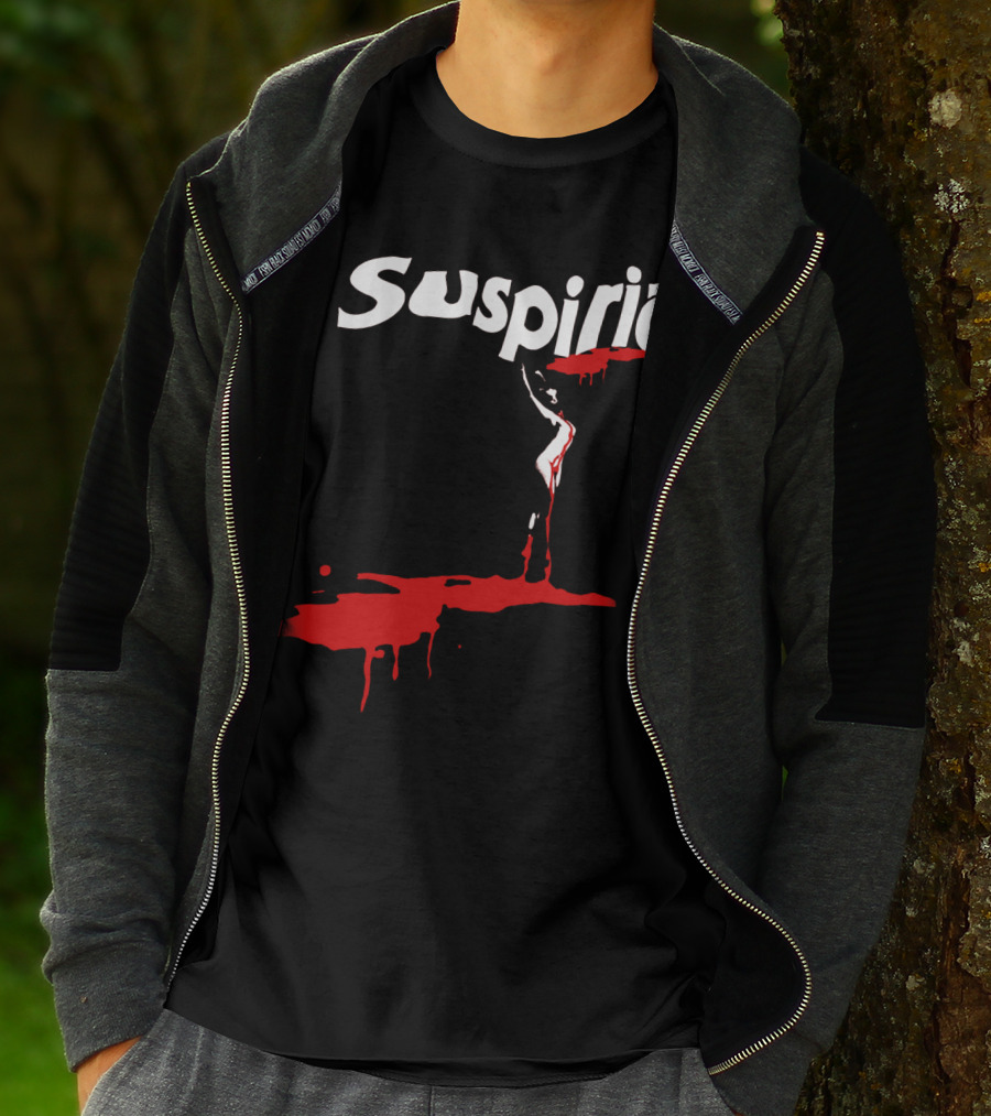 Suspiria 1977 Horror Film Logo With Red Blood And Dancing T-Shirt