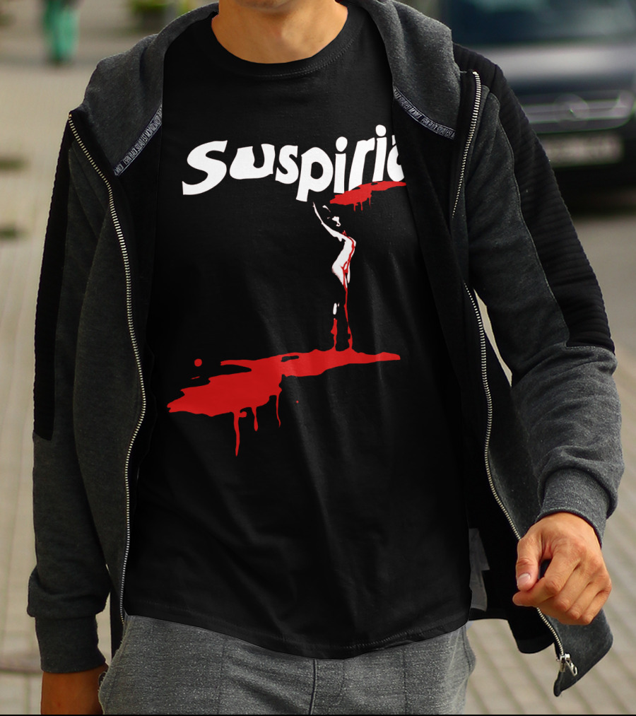 Suspiria 1977 Horror Film Logo With Red Blood And Dancing T-Shirt
