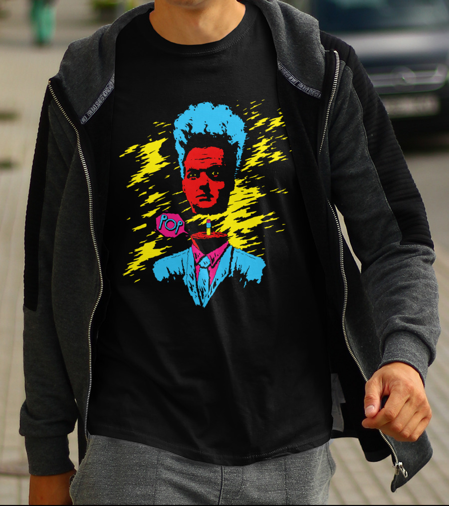 Eraserhead 1977 Pop Art Style With Colorful Lightning Background T-Shirt