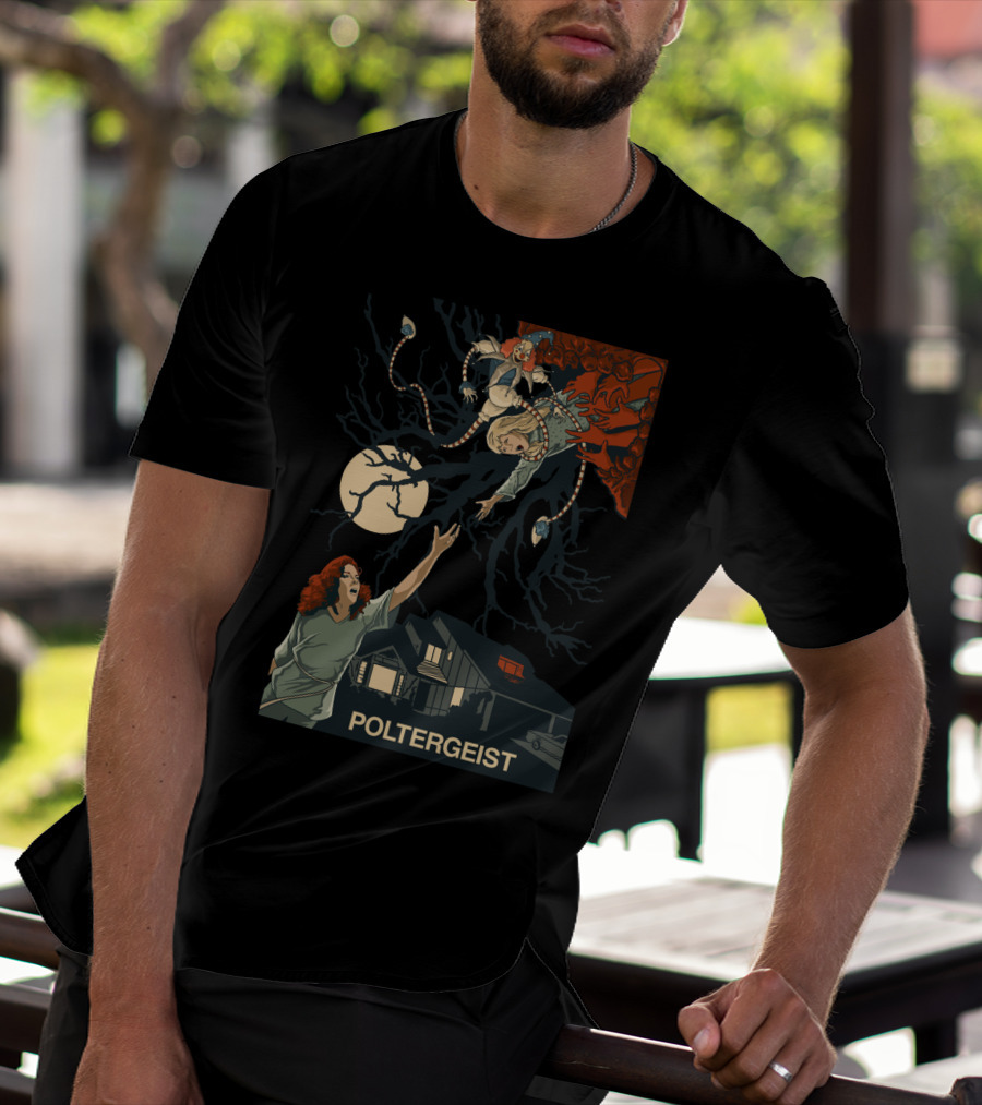 Poltergeist II The Other Side 1986 Moonlit Horror Escape T-Shirt