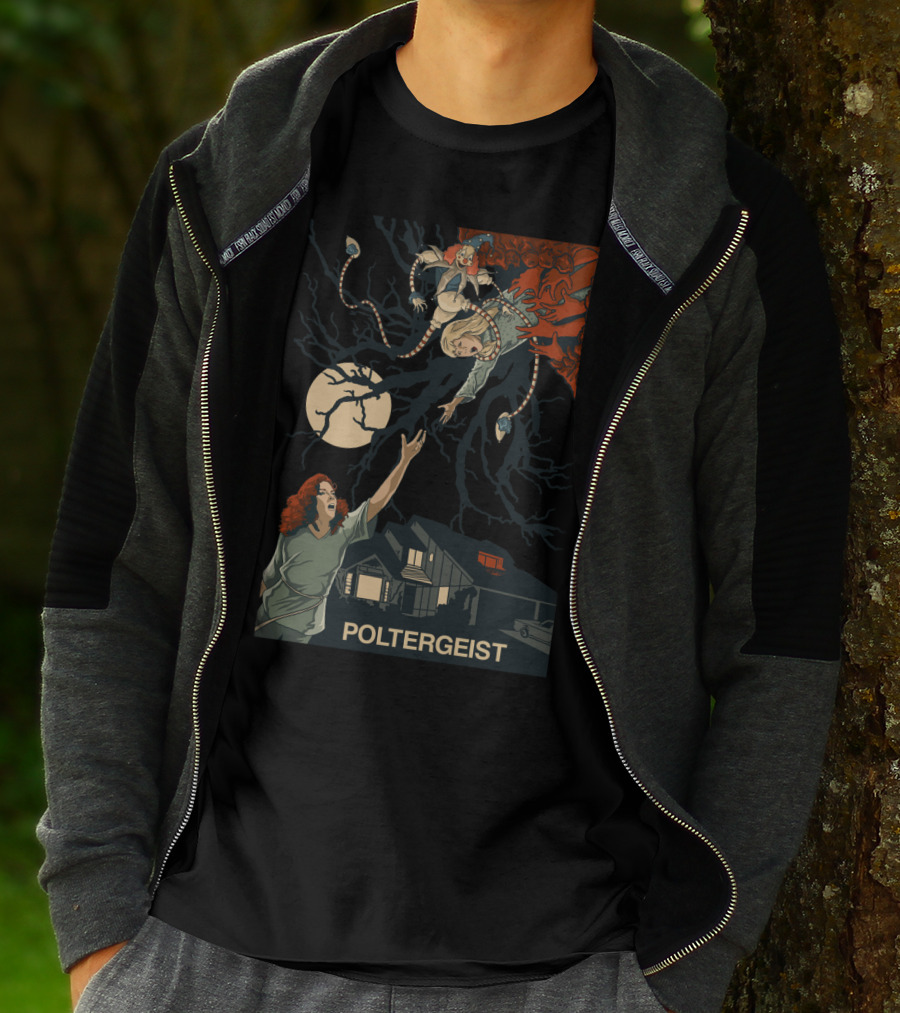 Poltergeist II The Other Side 1986 Moonlit Horror Escape T-Shirt