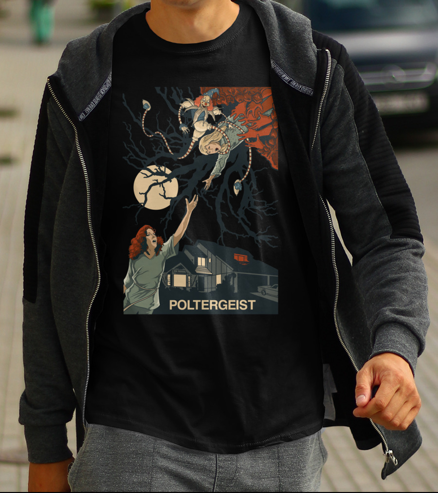 Poltergeist II The Other Side 1986 Moonlit Horror Escape T-Shirt