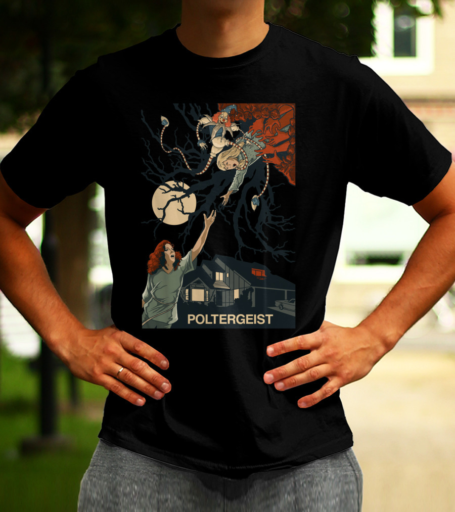 Poltergeist II The Other Side 1986 Moonlit Horror Escape T-Shirt
