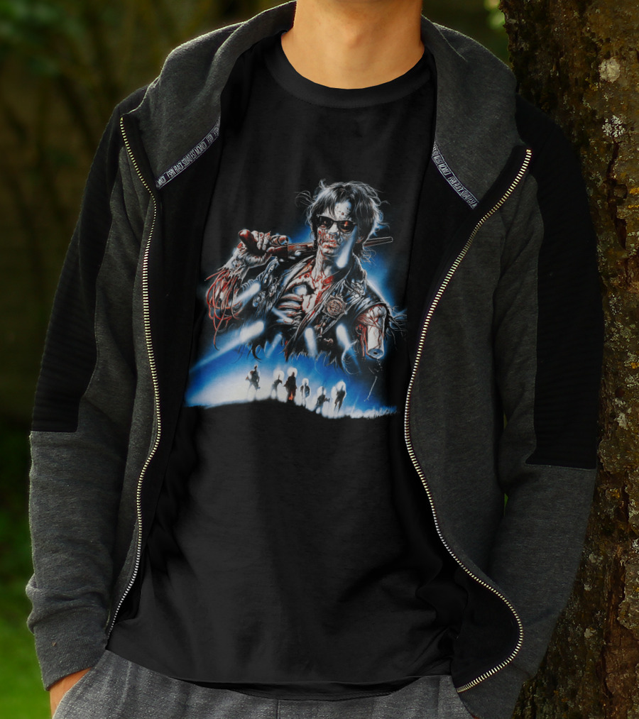 Near Dark Vampire Art With Guitarist And Silhouette Group T-Shirt