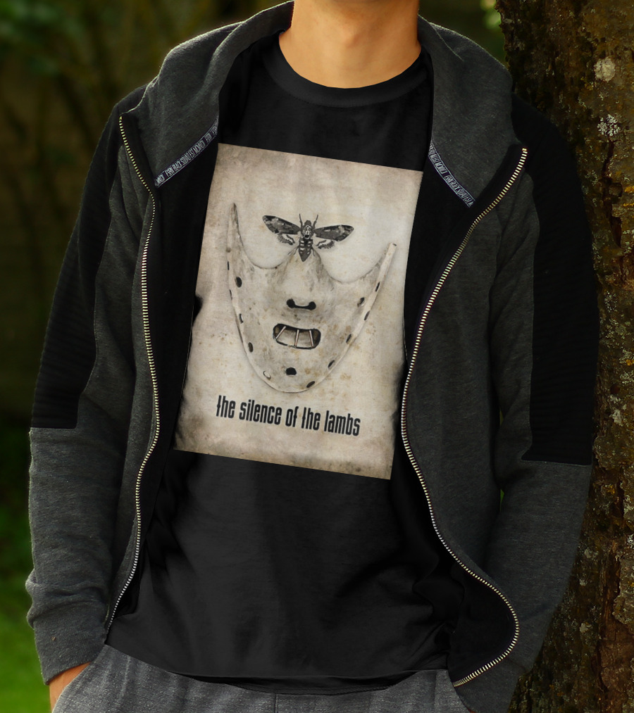The Silence Of The Lambs Hannibal Lecter Mask With Death's-Head Hawkmoth T-Shirt