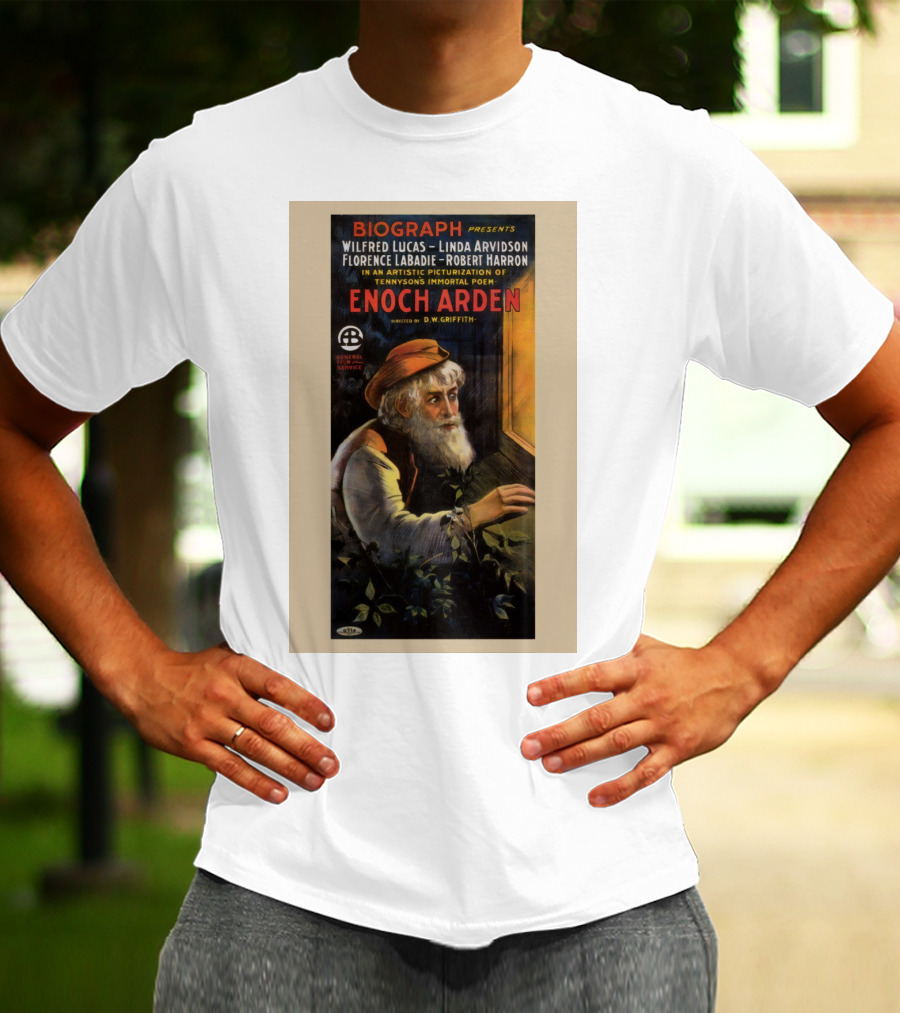 BIOGRAPH Presents Enoch Arden Wilfred Lucas Linda Arvidson Florence Labadie Robert Harron D.W. Griffith Tennyson's Immortal Poem T-Shirt