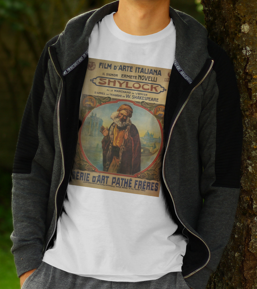 Film D'Arte Italiana Shylock Il Signor Ermete Novelli Marchand De Venise Tragédie W. Shakespeare Série D'Art Pathé Frères T-Shirt