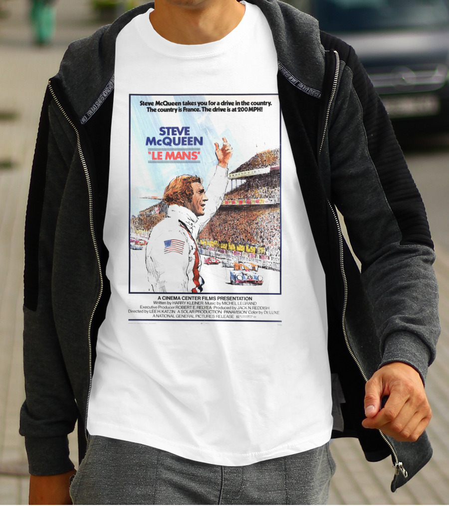 Steve McQueen Le Mans 1971 Racing Champion At 200 MPH T-Shirt