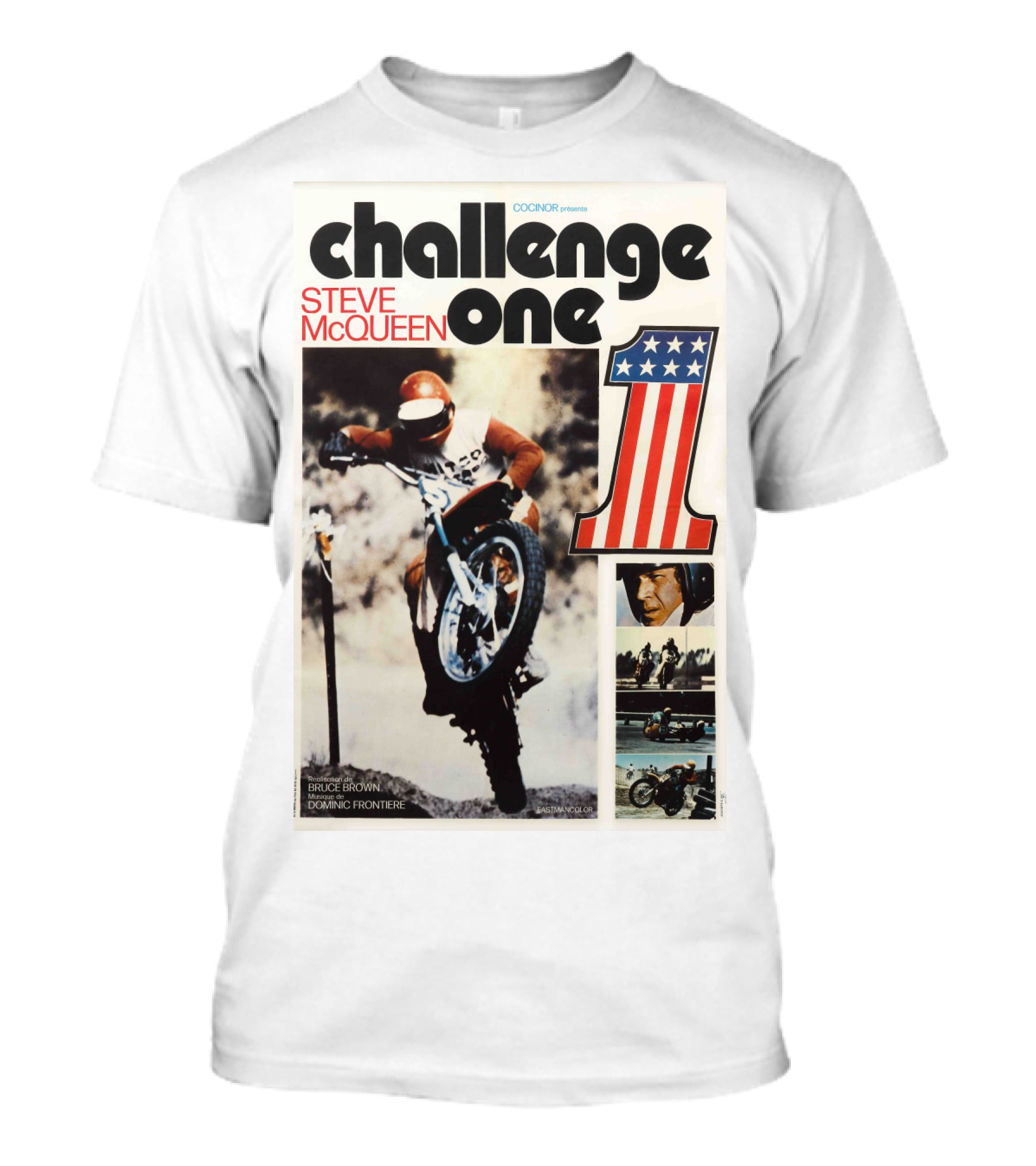 ON ANY SUNDAY Challenge One Steve McQueen Number One Racing Motocross America T-Shirt