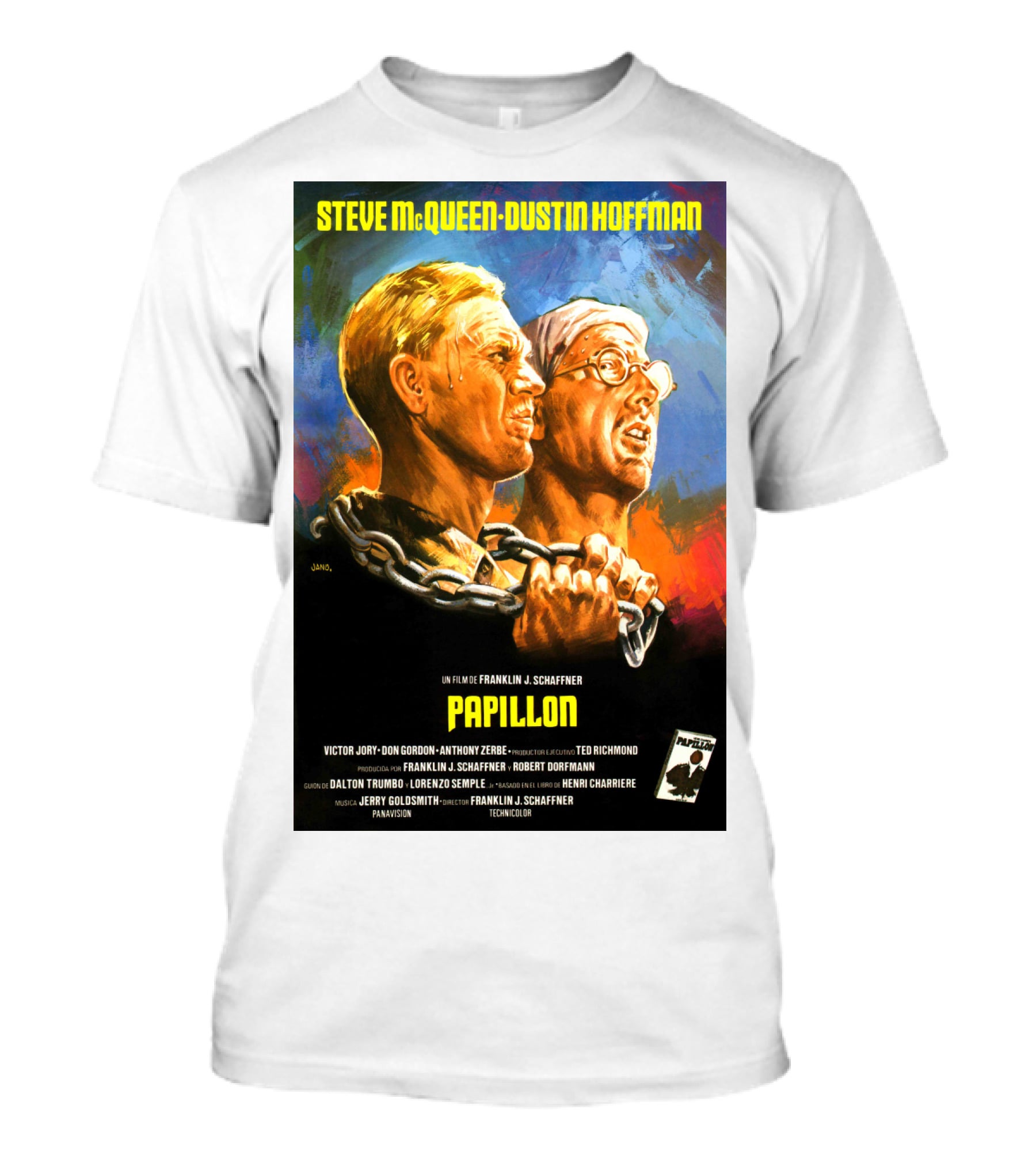 Steve McQueen Dustin Hoffman Papillon Movie T-Shirt