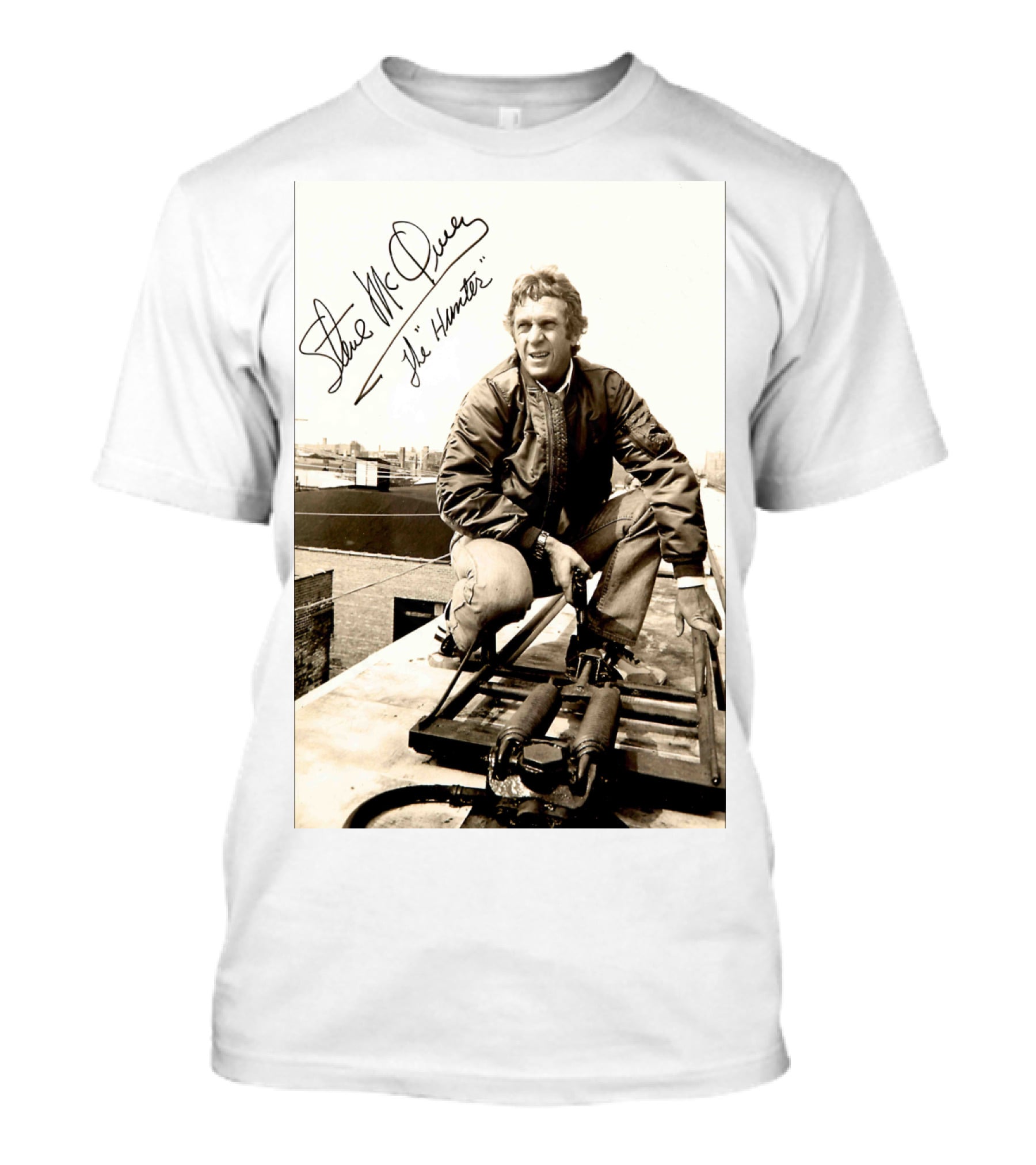 Steve McQueen The Hunter 1980 Signature Scene Photo T-Shirt