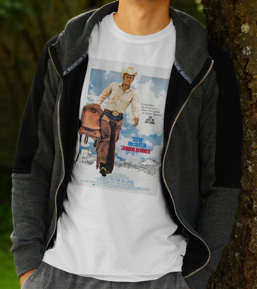 Steve McQueen Junior Bonner Going Down His Own Road The Last Of His Kind T-Shirt