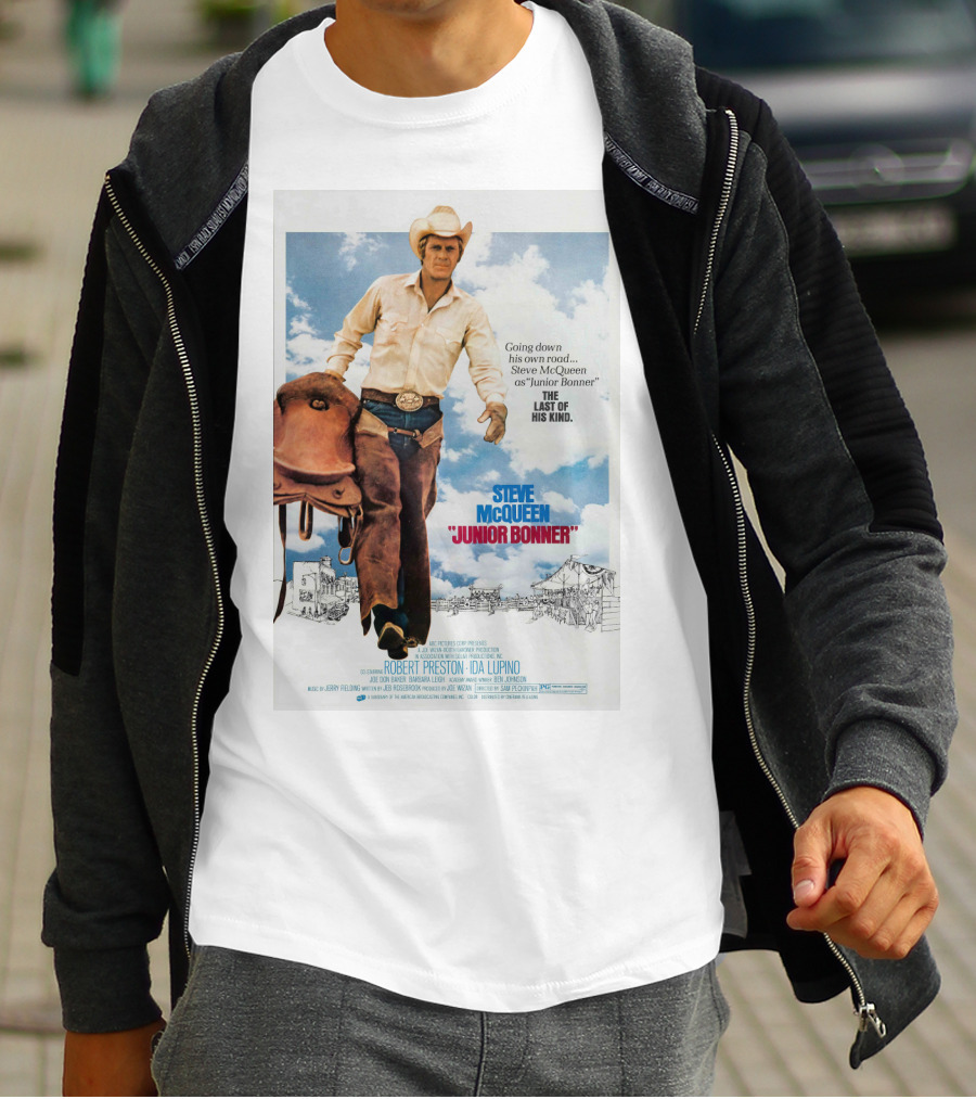 Steve McQueen Junior Bonner Going Down His Own Road The Last Of His Kind T-Shirt