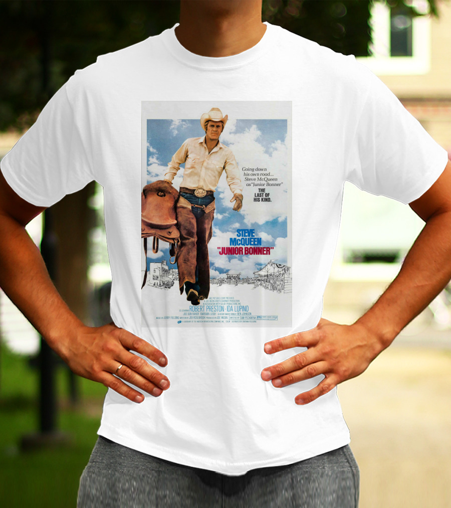 Steve McQueen Junior Bonner Going Down His Own Road The Last Of His Kind T-Shirt