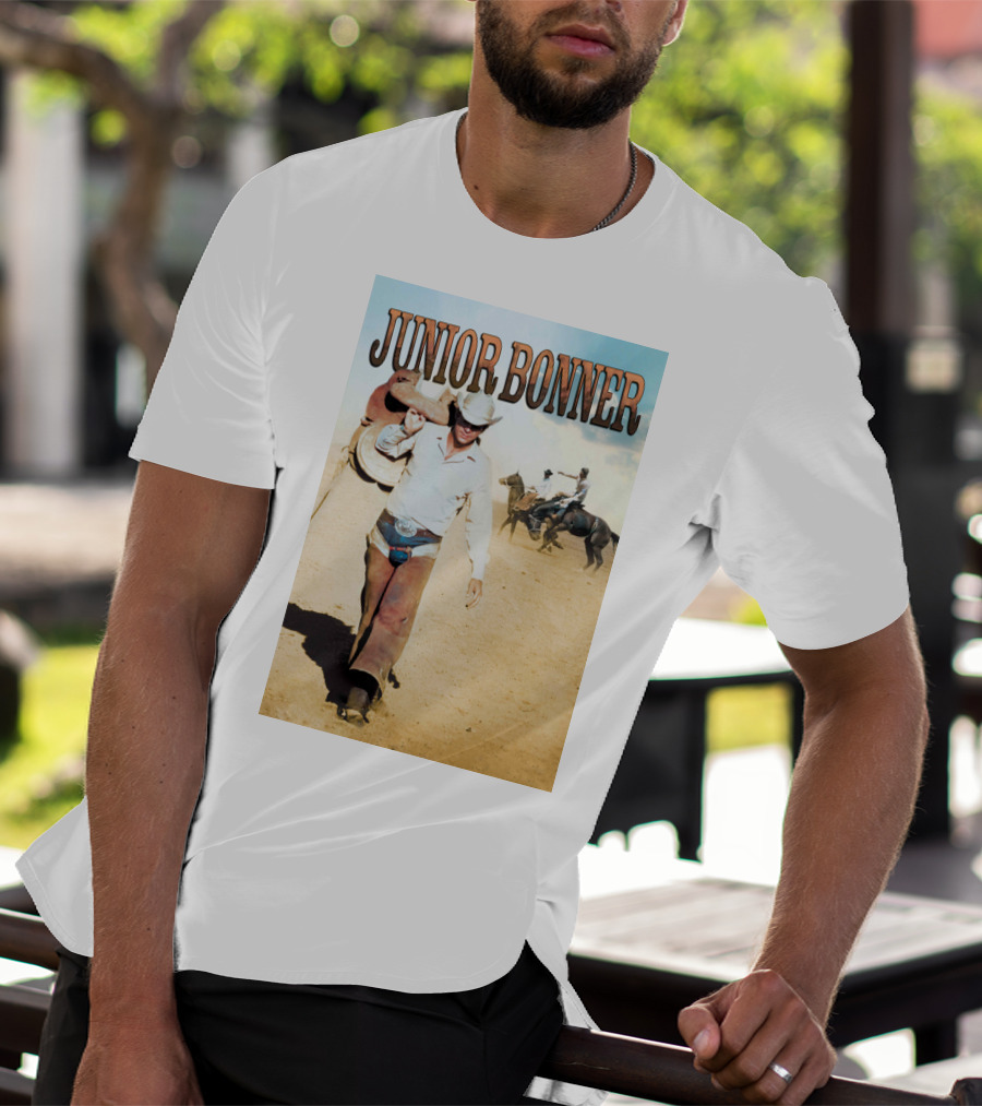 Junior Bonner 1972 Steve McQueen Rodeo Cowboy Scene T-Shirt