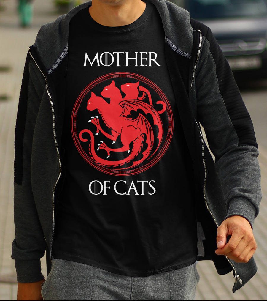 Mother Of Cats Game Of Thrones Parody Targaryen Sigil T-Shirt