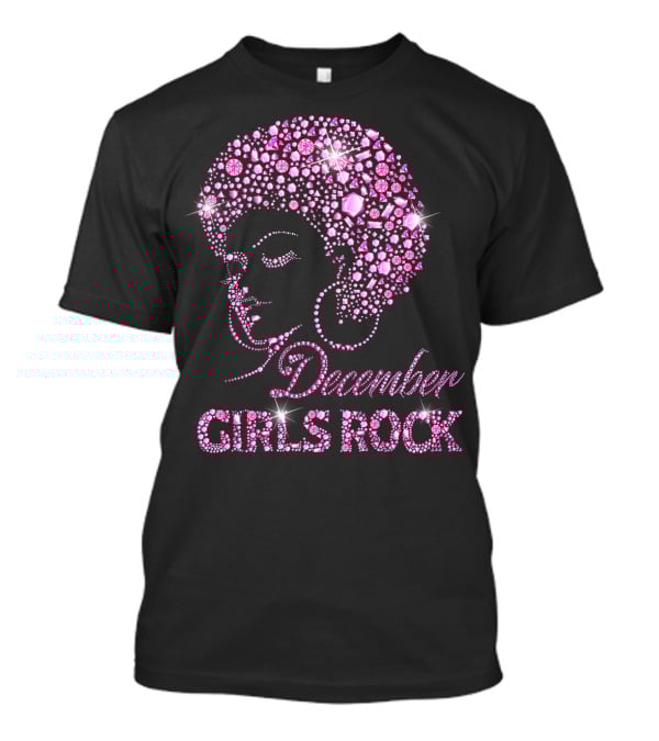 December Girls Rock Pink Rhinestone Afro T-Shirt
