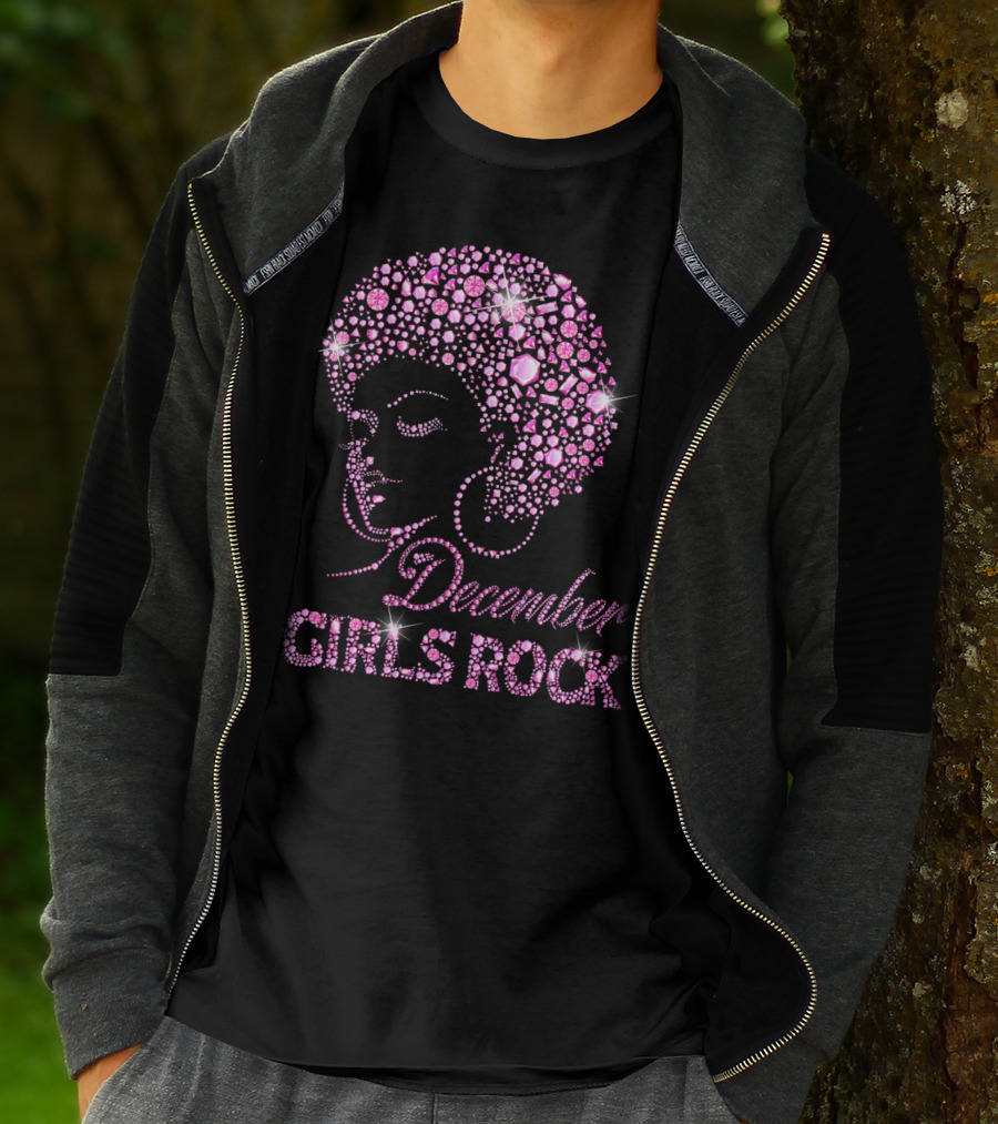 December Girls Rock Pink Rhinestone Afro T-Shirt