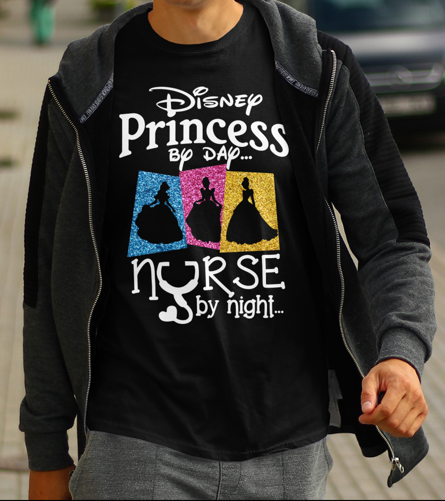 Disney Princess By Day Nurse By Night T-Shirt