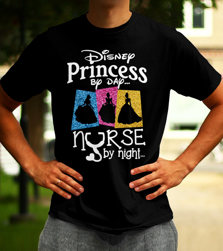 Disney Princess By Day Nurse By Night T-Shirt