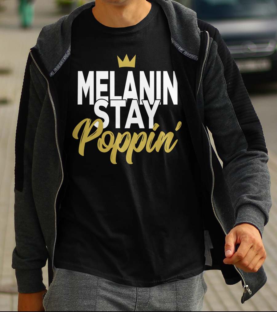 Melanin Stay Poppin Crown T-Shirt