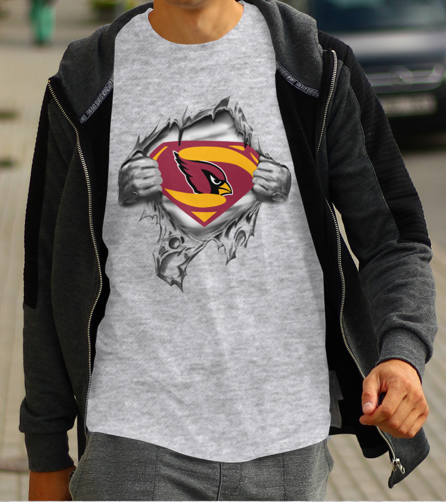 Cardinals Superhero Emblem With Superman Chest T-Shirt