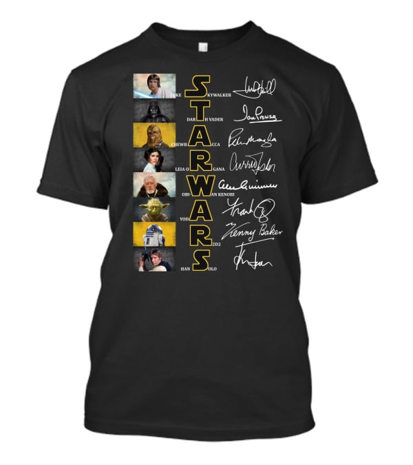 STAR WARS CHARACTERS ICONIC NAMES AND SIGNATURES T-Shirt