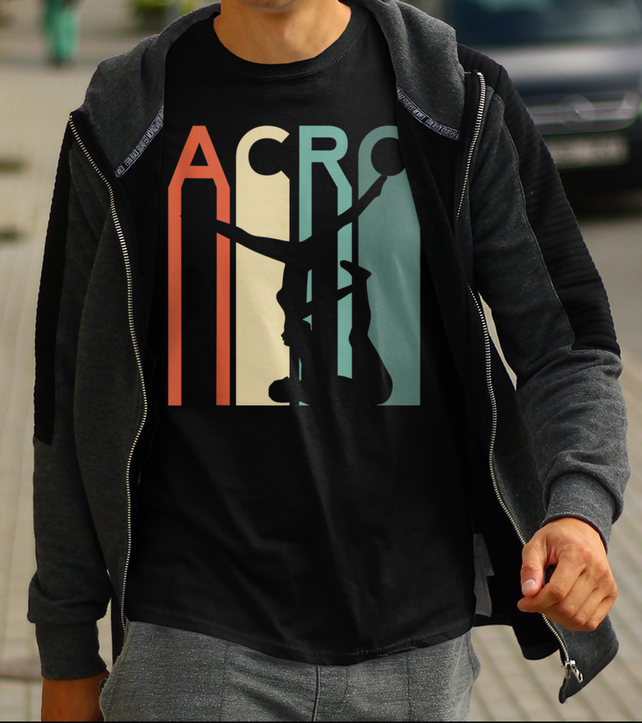 Acro Yoga Vintage Yoga Couple Hot Retro T-Shirt