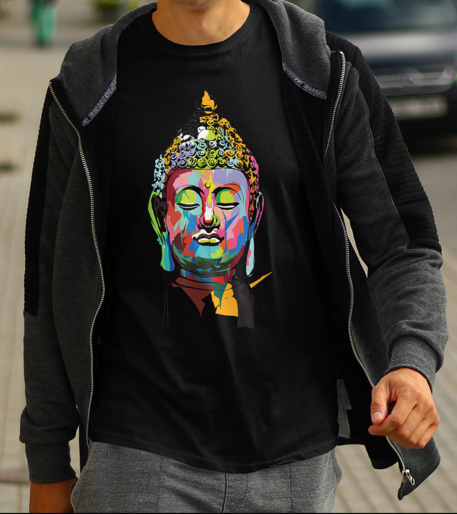 Buddha Colorful Zen Yoga Clothing T-Shirt