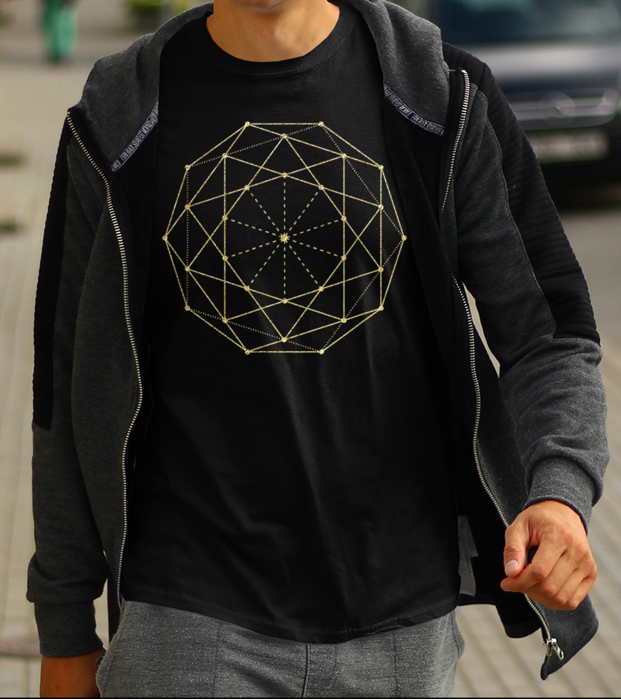 Decagon Sacred Geometry Yoga Formation T-Shirt