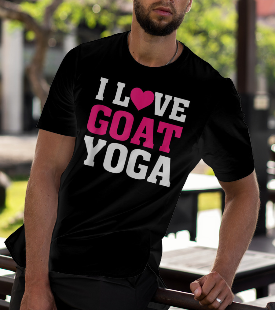 I Love Heart Goat Yoga T-Shirt