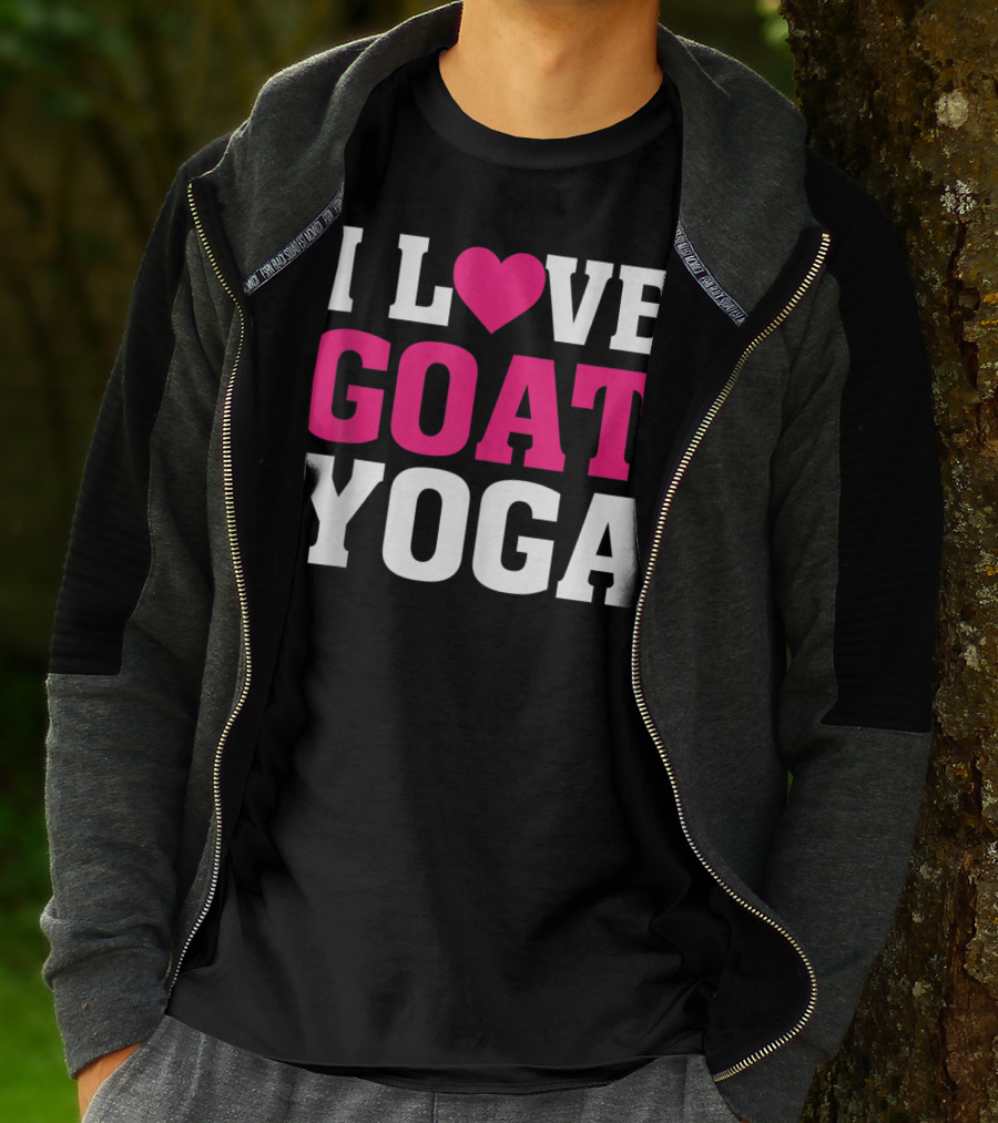 I Love Heart Goat Yoga T-Shirt