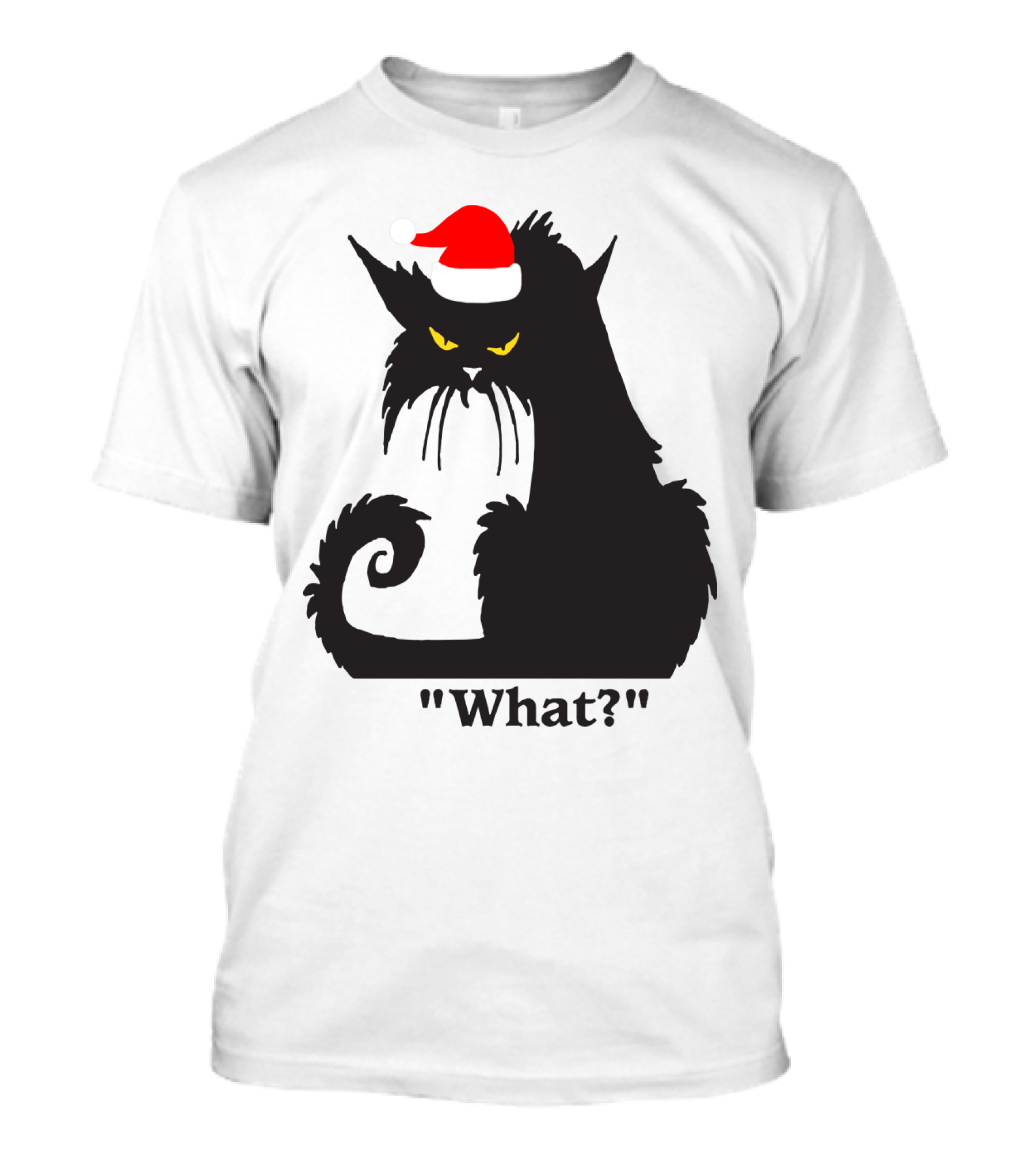 What Cat With Santa Hat T-Shirt