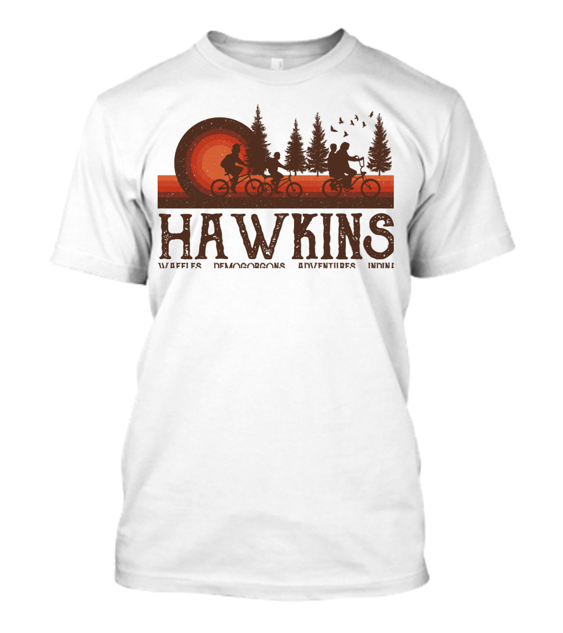 Hawkins Waffles Demogorgons Adventures Indina T-Shirt