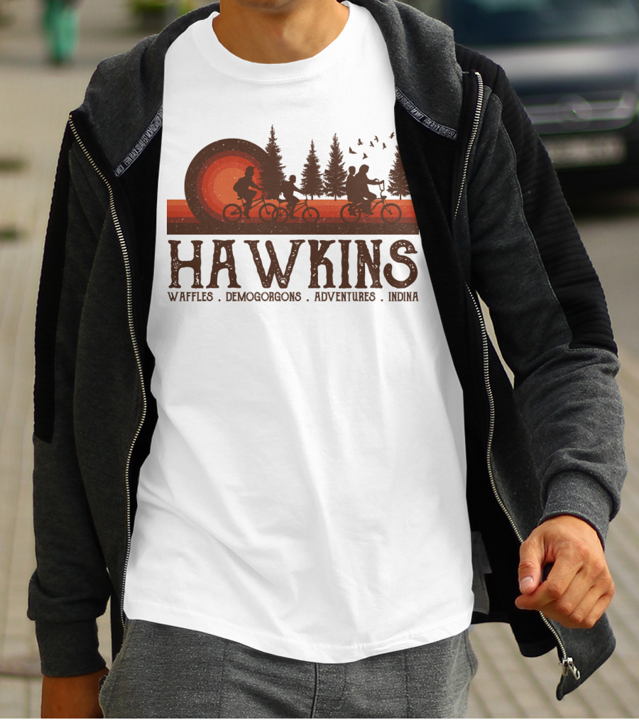 Hawkins Waffles Demogorgons Adventures Indina T-Shirt
