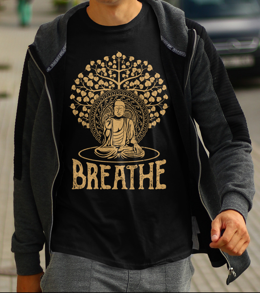 Breathe Buddha Under Bodhi Tree T-Shirt