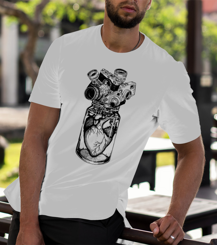 Camera Heart Jar Collection T-Shirt