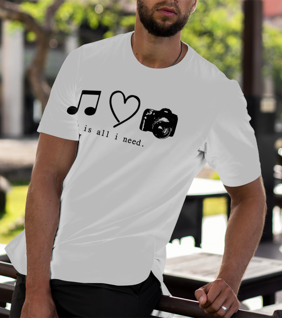 Music Love Camera Is All I Need T-Shirt