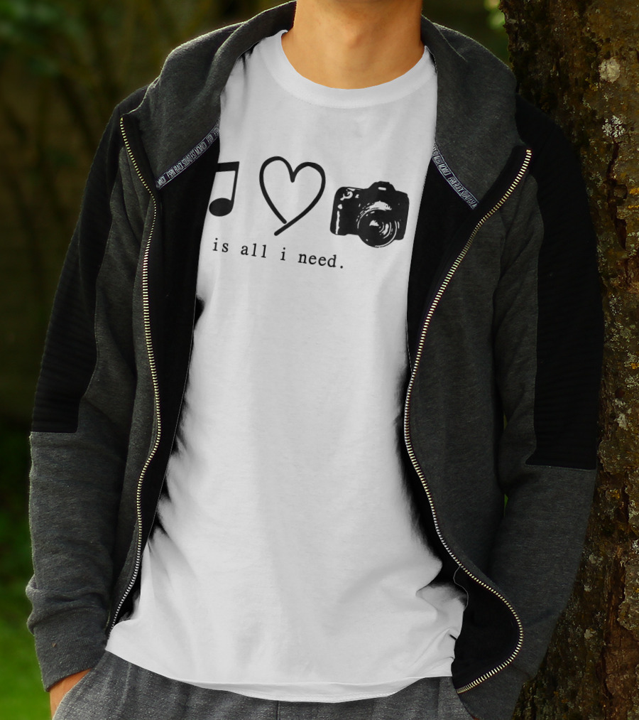 Music Love Camera Is All I Need T-Shirt