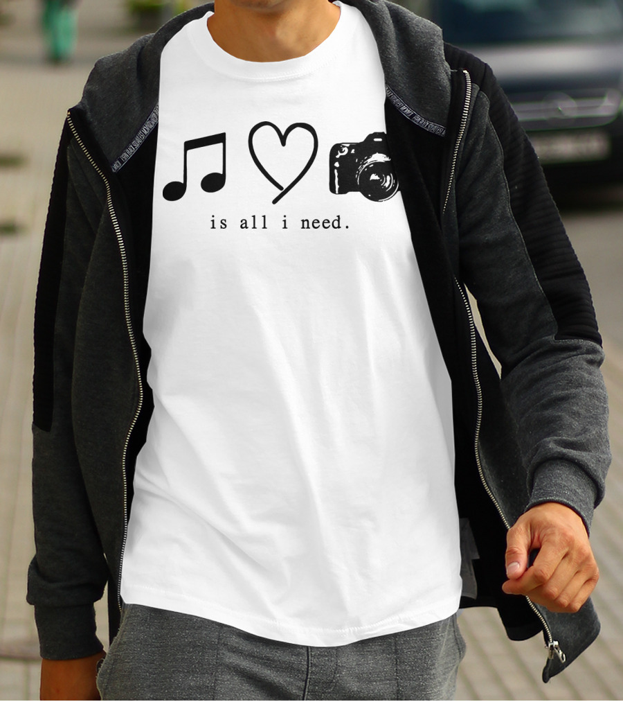 Music Love Camera Is All I Need T-Shirt
