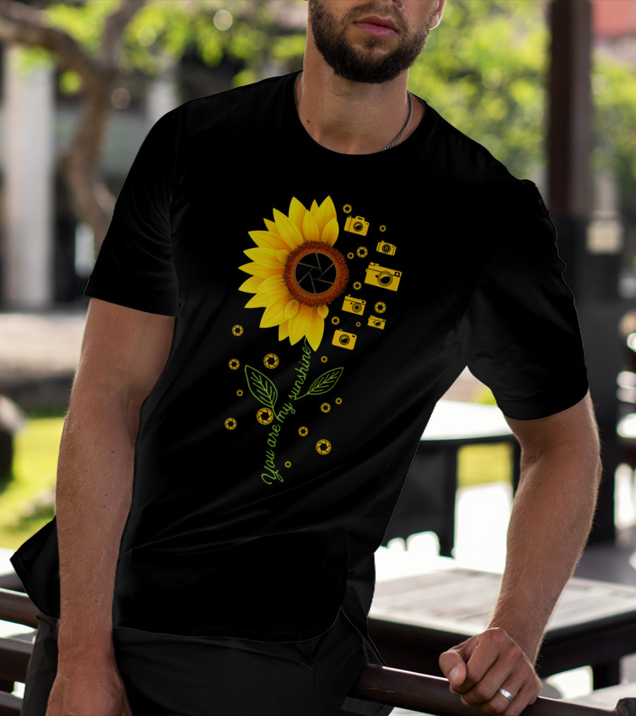 You Are My Sunshine Sunflower Camera Icons T-Shirt