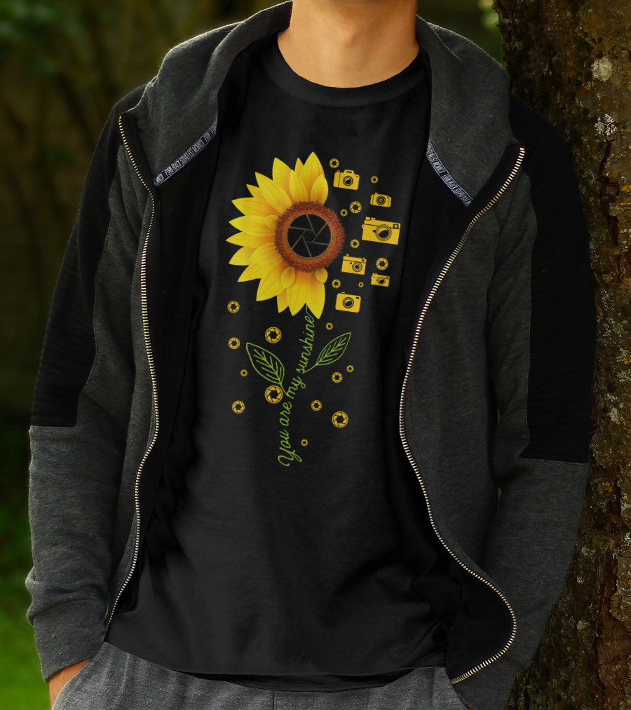 You Are My Sunshine Sunflower Camera Icons T-Shirt