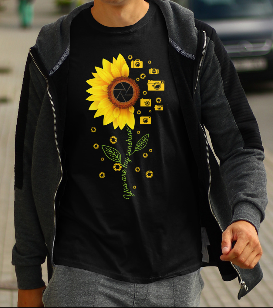 You Are My Sunshine Sunflower Camera Icons T-Shirt