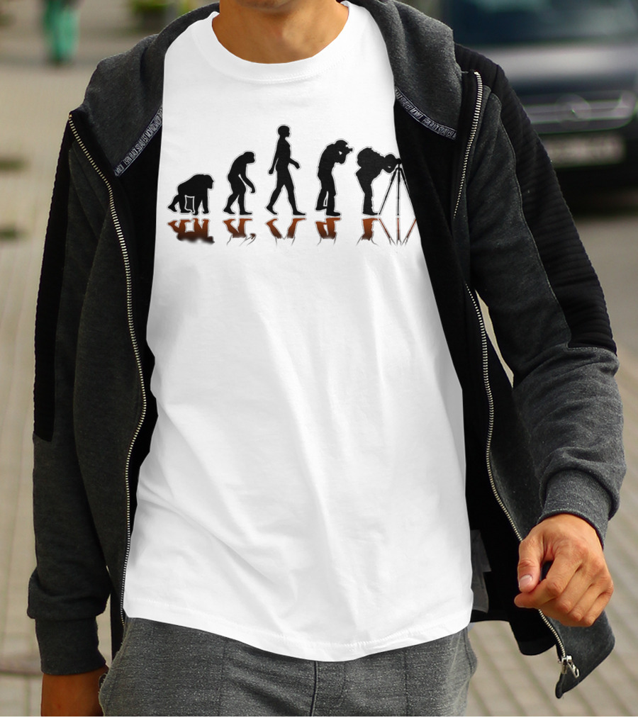 Photography Evolution Silhouette Progression T-Shirt